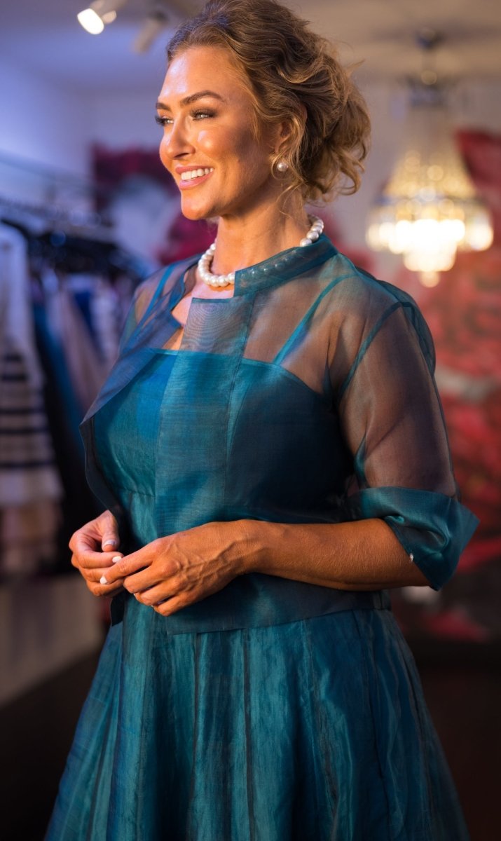 simply silk dresses and jackets Multi-Colored Chanderi Silk Jacket Set by Simply Kitsch at Pernia's Pop Up Shop 2026