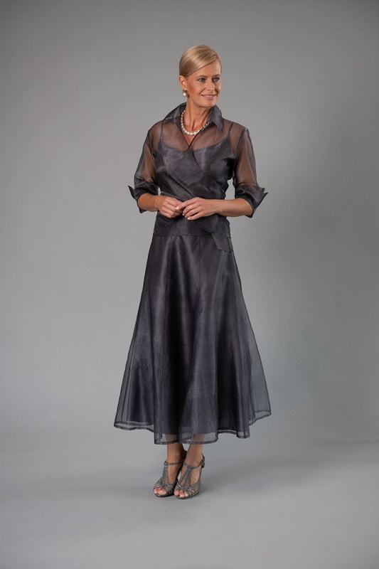 Pure Silk Pansy Skirt Tea Length - Living Silk
