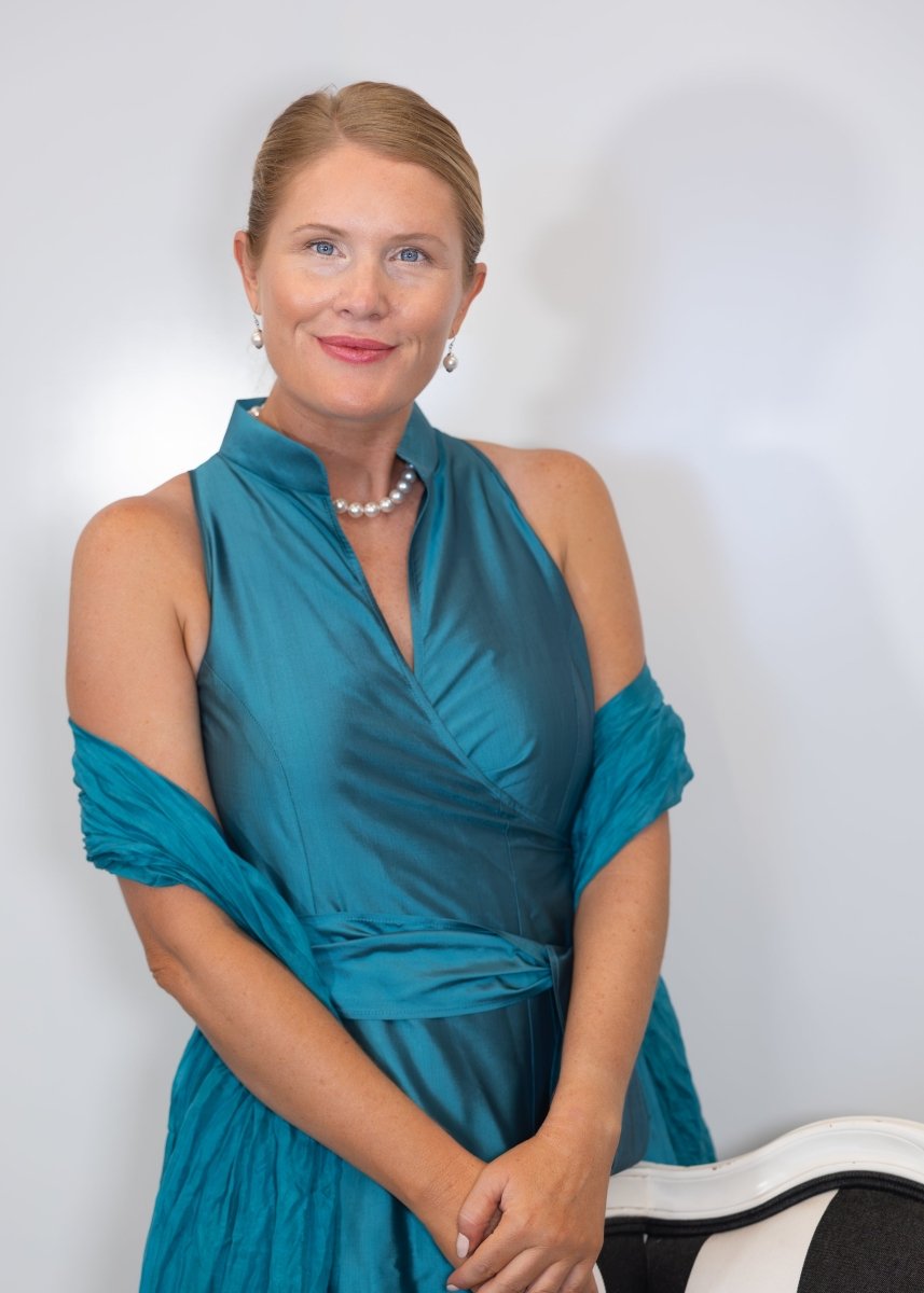 Pure Silk Wrap Dress - For the Mother of the Bride and Groom M / Teal Pure Silk Wrap Dress - For the Mother of the Bride and Groom M / Teal