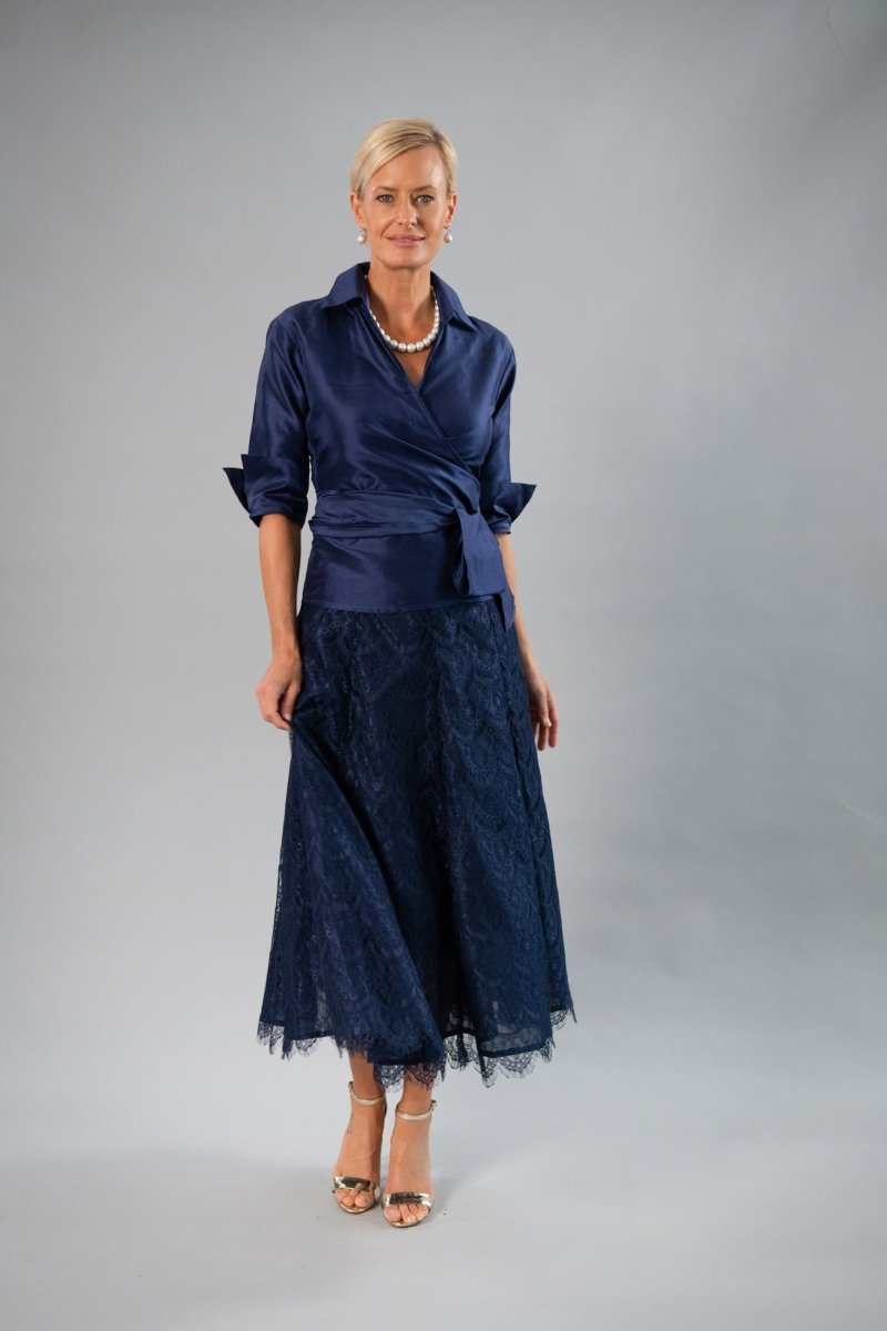 Scalloped Lace Tea Length Pansy Skirt