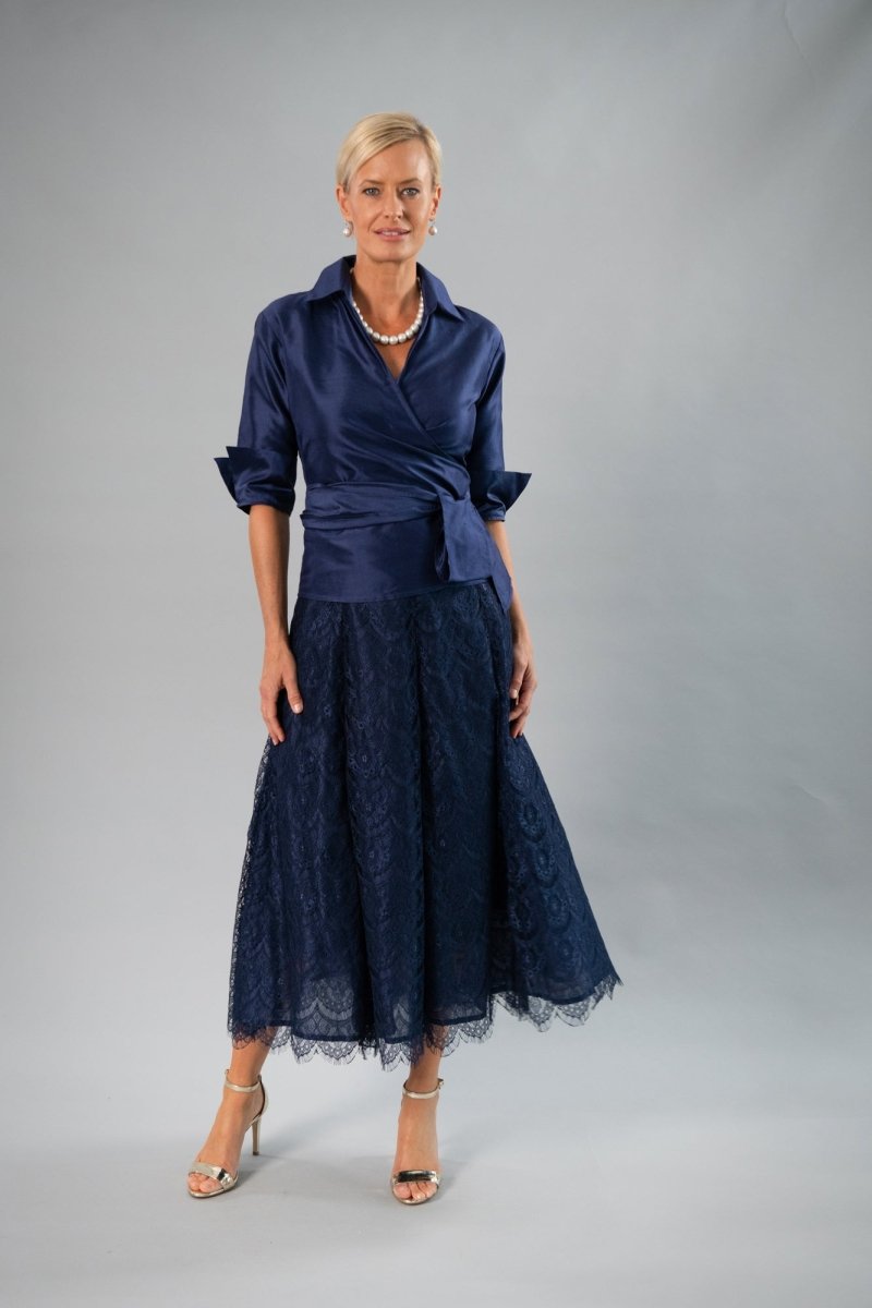 Scalloped Lace Tea Length Pansy Skirt