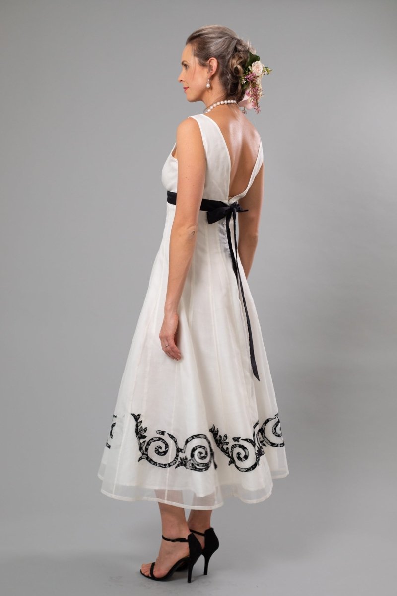 silk tea length wedding dress Tea Length Beach Wedding Dress Satin Lisposa