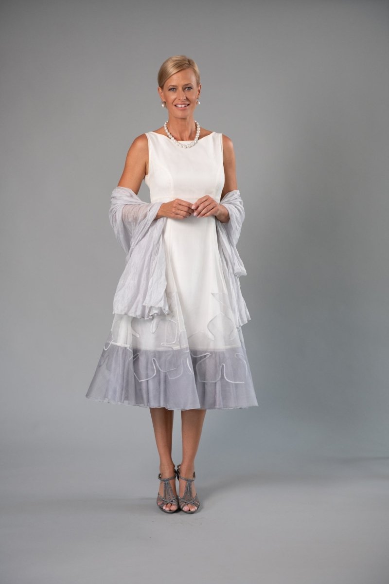 Larissa Dress - Ivory and Silver for the Understated Bride