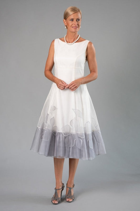Larissa Dress - Ivory and Silver for the Understated Bride