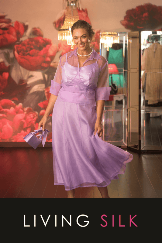 A spotlight on the Pure Silk Pansy Skirt - For the Mother of the Bride and Groom - Living Silk