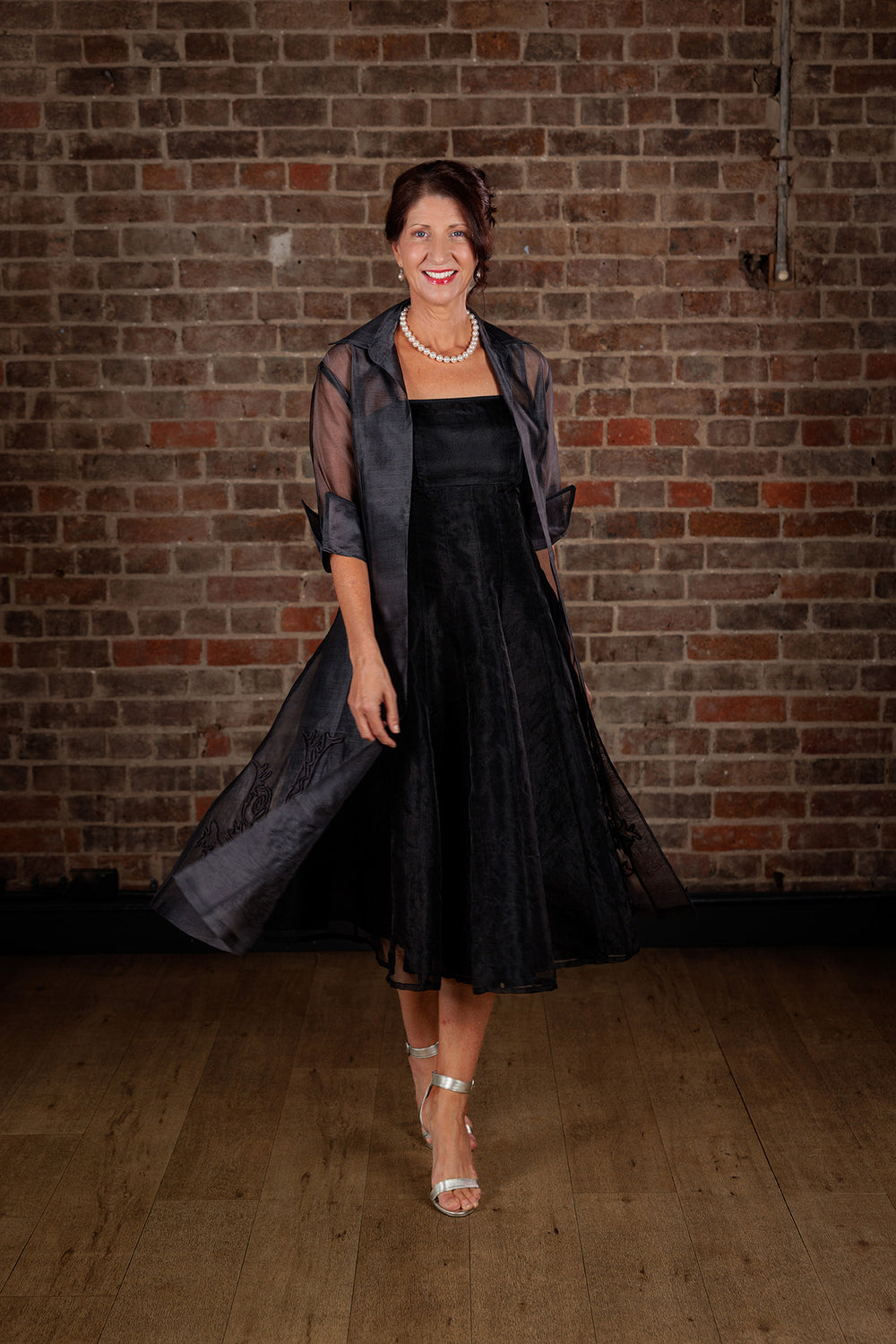 open lace back dress Pure Silk Organza Coat