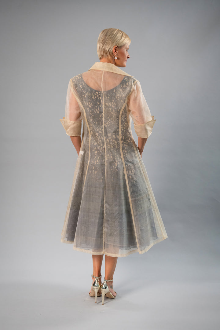 Pure Silk Organza Coat - Plain