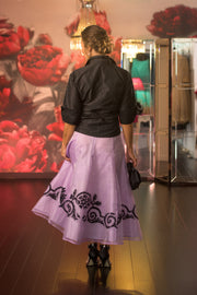 Pure Silk Lace Applique Skirt