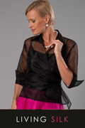 Pure Silk Organza Classic Wrap Shirt