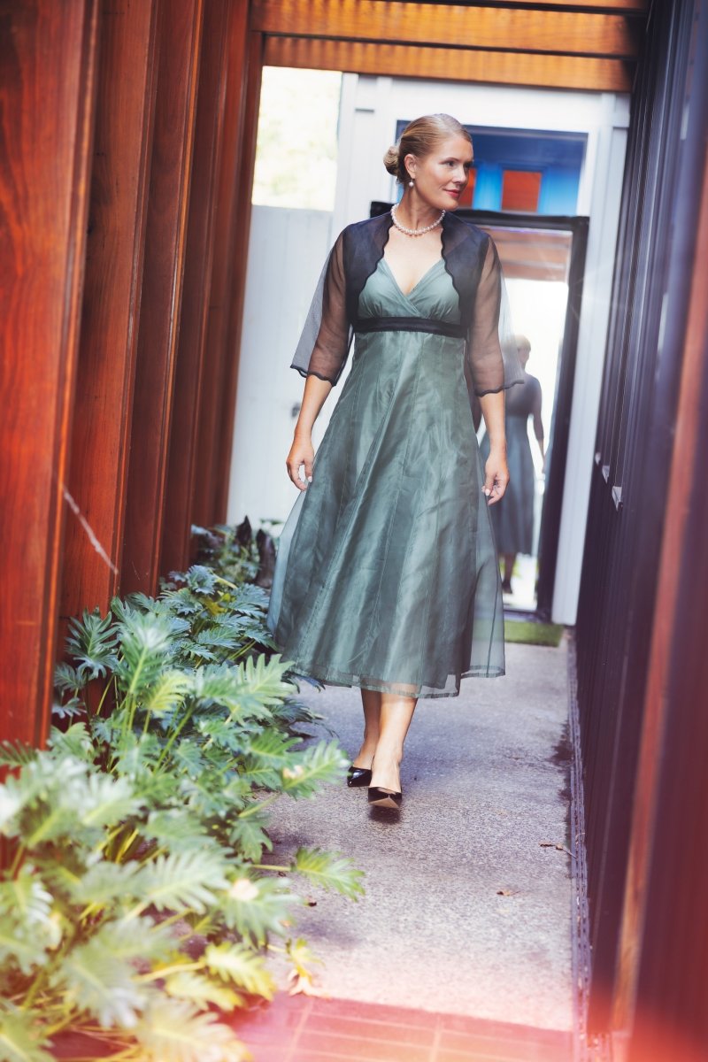 Sage Green and Black