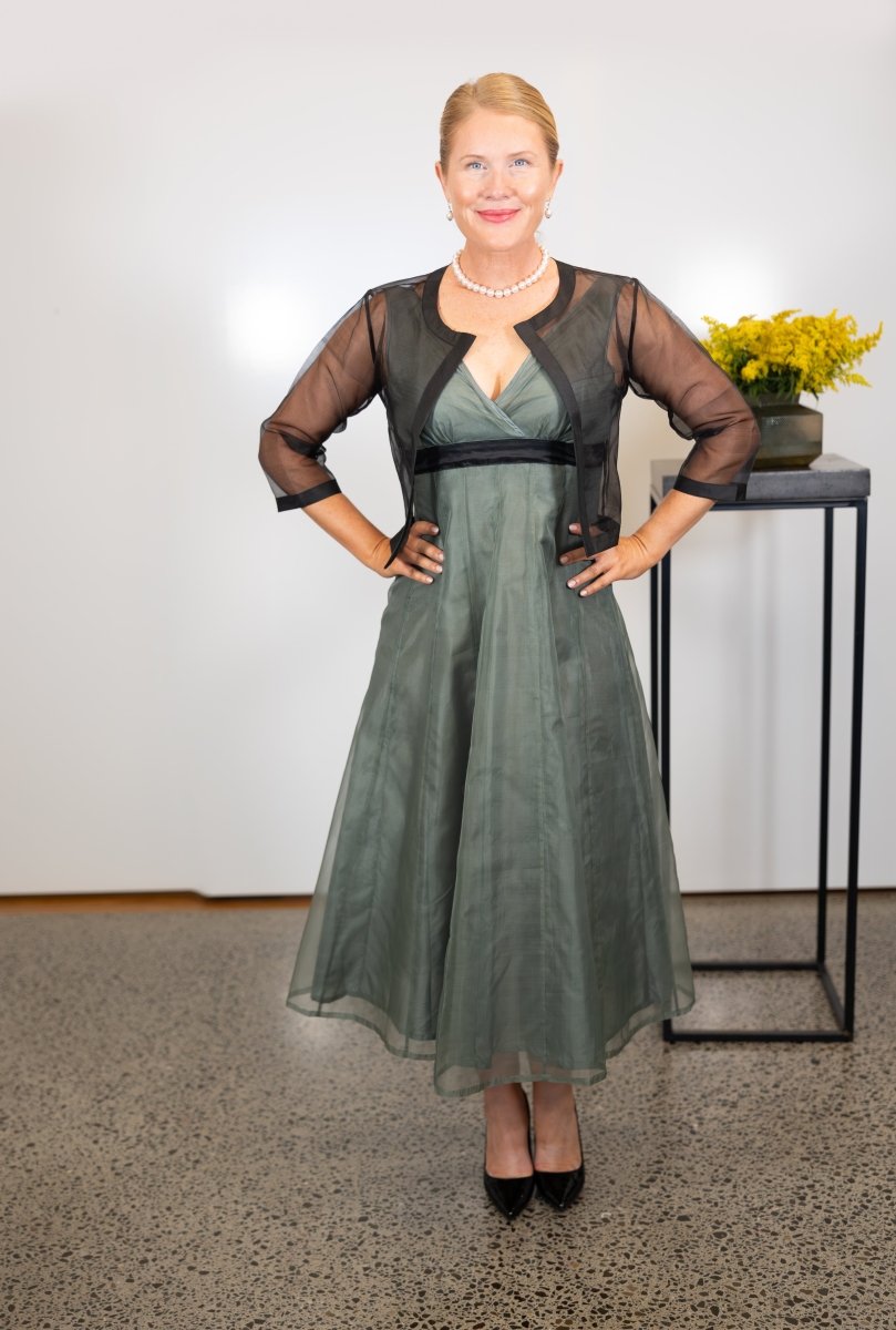 Sage Green and Black