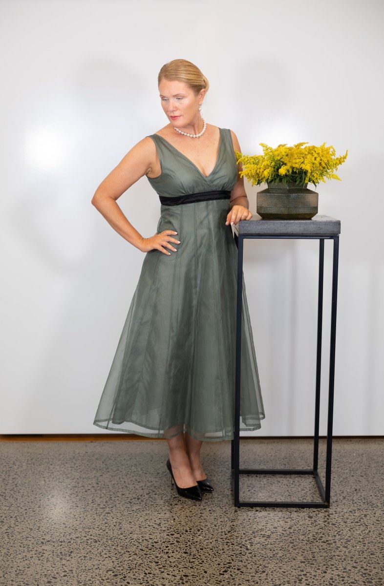 Sage Green and Black