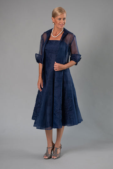 Pure Silk Tea Length Dress