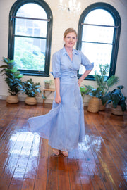 Pure Silk Pansy Skirt Gown Length