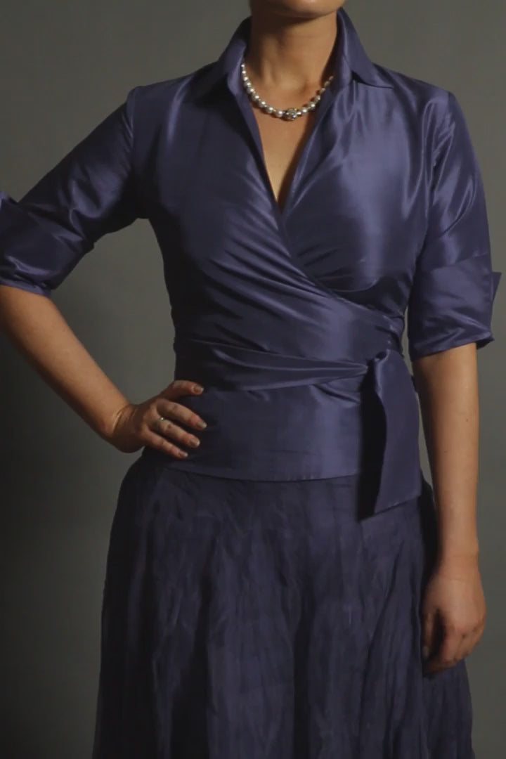 Pure Silk Classic Wrap Shirt