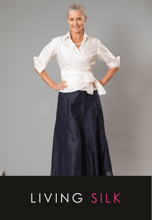 Pure Silk Cocktail Skirt - Gown Length - Living Silk
