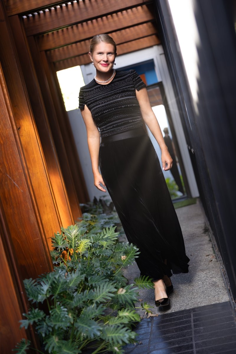 Velvet Evening Skirt - Gown Length - Living Silk