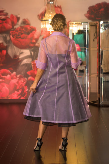 Pure Silk Organza Coat - Plain