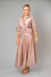 Pure Silk Pansy Skirt Tea Length