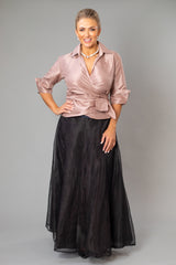 Pansy Skirt Gown Length - Black