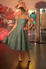 Tea Length Dress - Sage