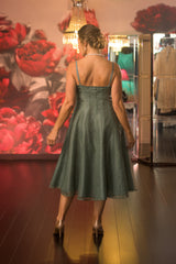 Tea Length Dress - Sage
