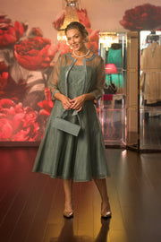 Pure Silk Tea Length Dress