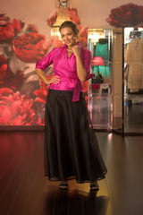 Pansy Skirt Gown Length - Black