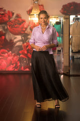 Pansy Skirt Gown Length - Black