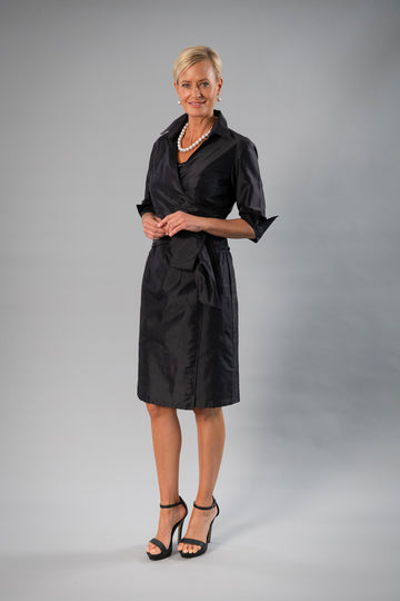 Pure Silk Cocktail Wrap Dress