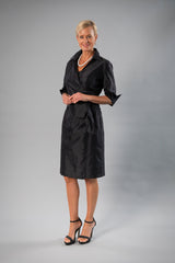 Cocktail Wrap Dress - Black