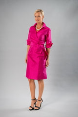 Cocktail Wrap Dress - Fuchsia Pink