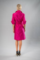 Cocktail Wrap Dress - Fuchsia Pink