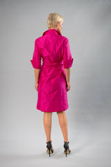 Cocktail Wrap Dress - Fuchsia Pink