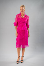 Pure Silk Organza Cocktail Wrap Dress