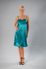 Cocktail Organza Wrap Dress - Teal