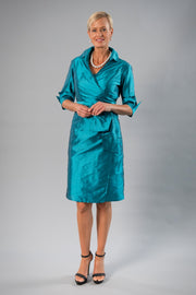 Pure Silk Cocktail Wrap Dress