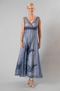 Pure Silk Lace Applique Dress