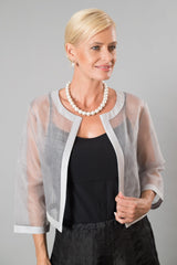 Cocktail Organza Jacket - Silver