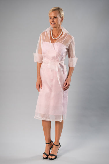 Pure Silk Organza Cocktail Wrap Dress