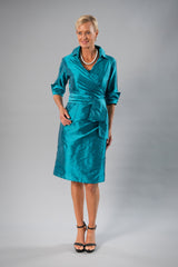 Cocktail Wrap Dress - Teal