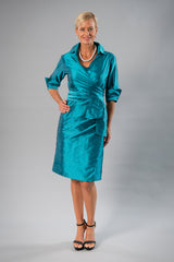 Cocktail Wrap Dress - Teal