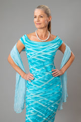 Soft Silk Shawl - Aquamarine