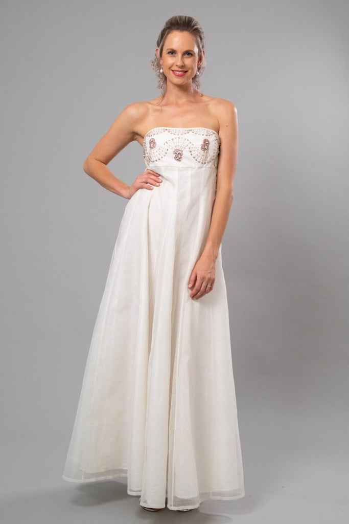 Arabesque Beaded Wedding Gown - For the Understated Bride  Living Silk