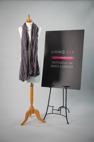 Soft Silk Shawl - Gunmetal