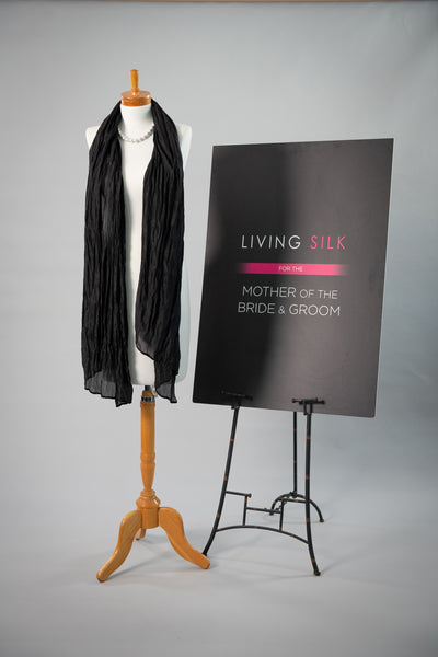 Soft Silk Shawl - Black