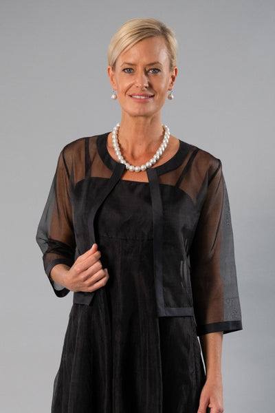 Cocktail Organza Jacket - Black