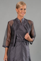 Cocktail Organza Jacket - Gunmetal
