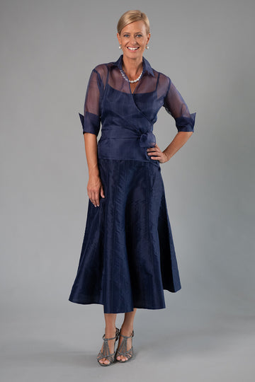 Pure Silk Organza Classic Wrap Shirt