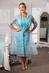 Ribbon Dress  - Turquoise